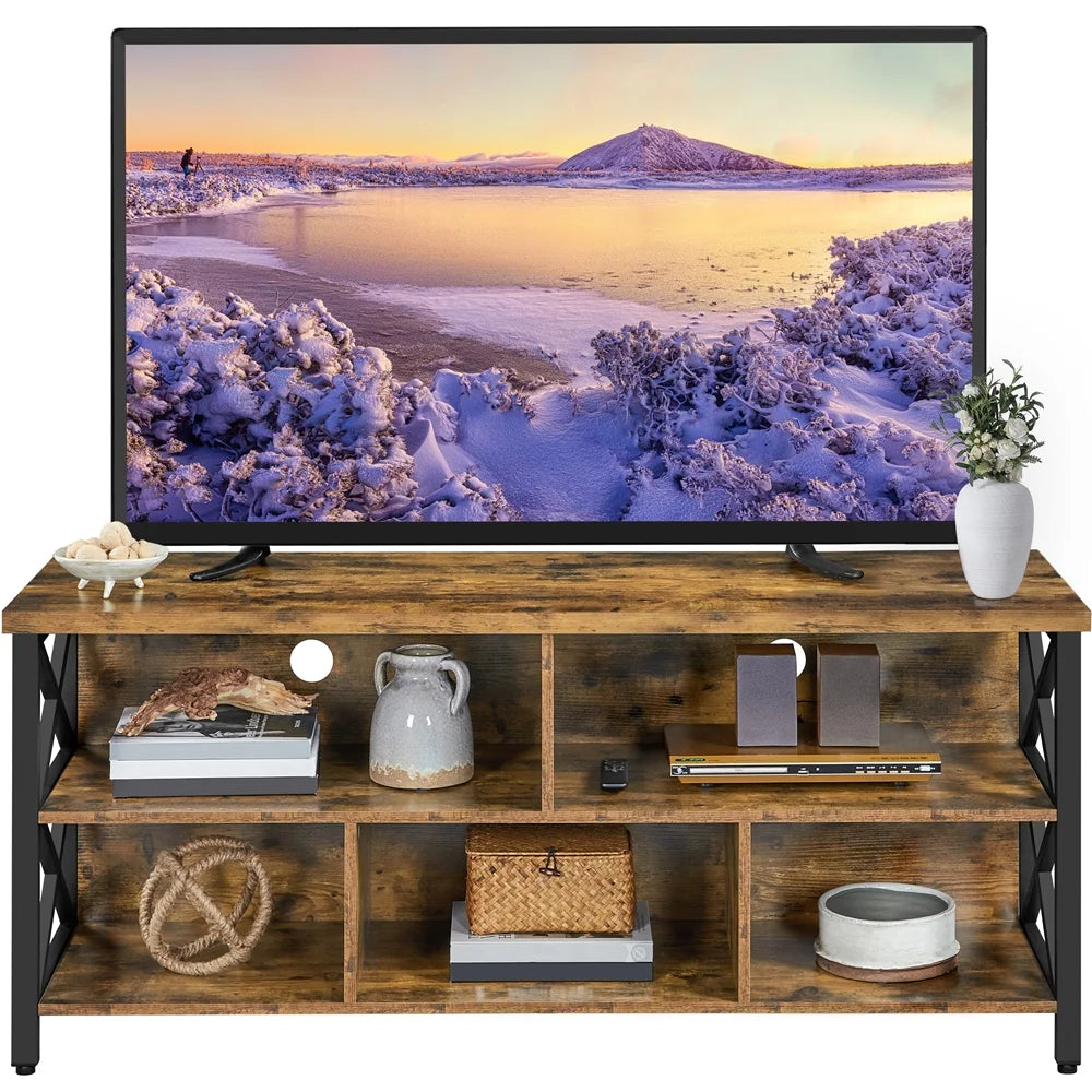 Gray TV Stand with Storage P819