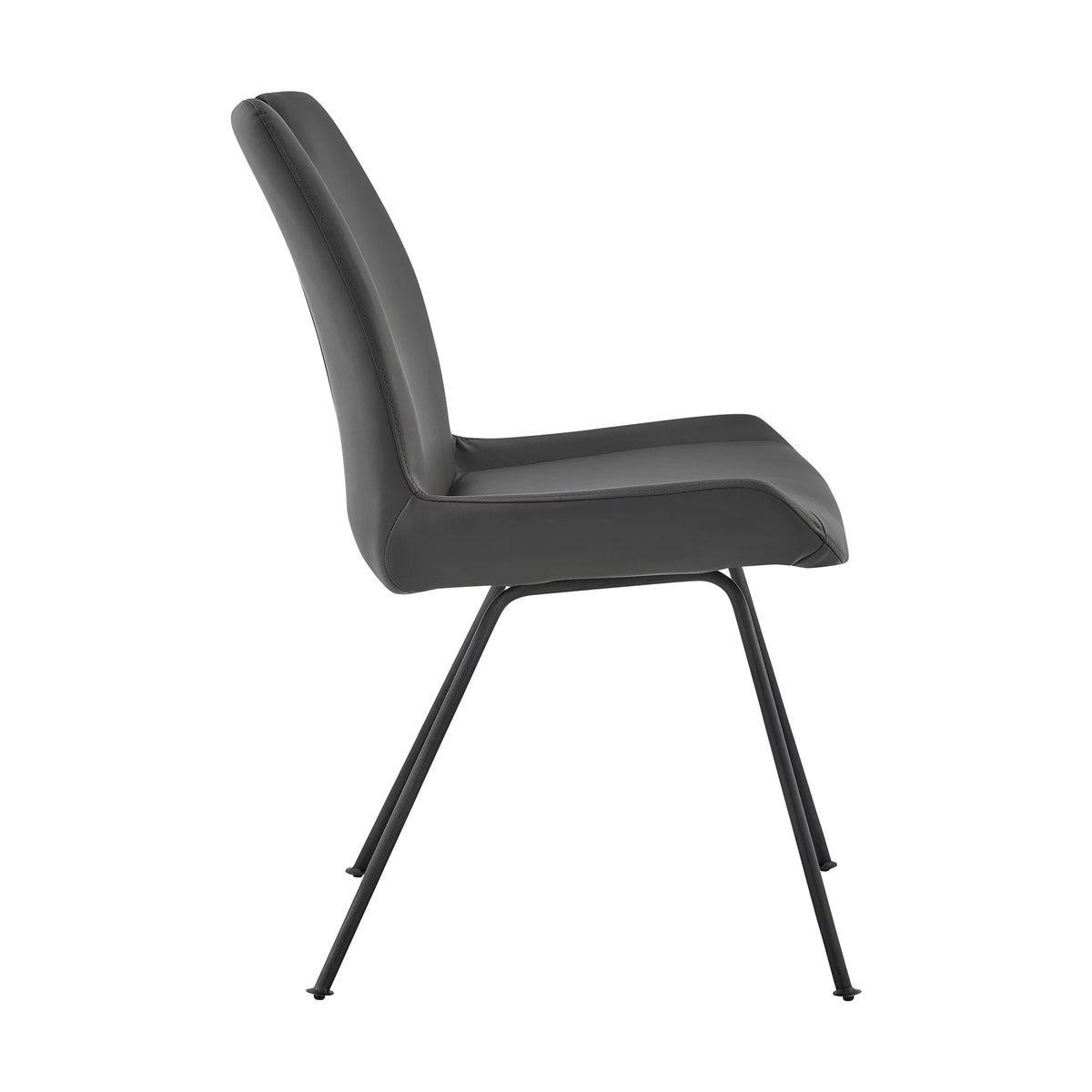 Grey Faux Leather Dining Chair Set of 2 Z5089