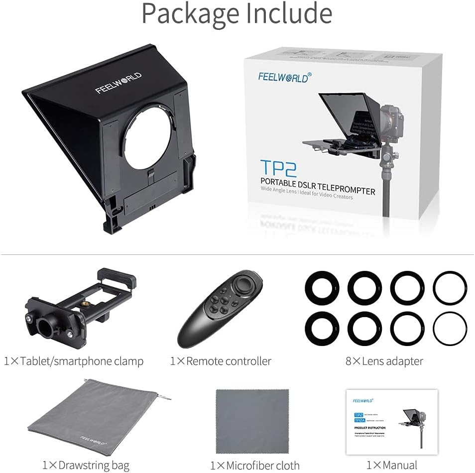 Portable 8-inch Teleprompter Pack of 2 N512