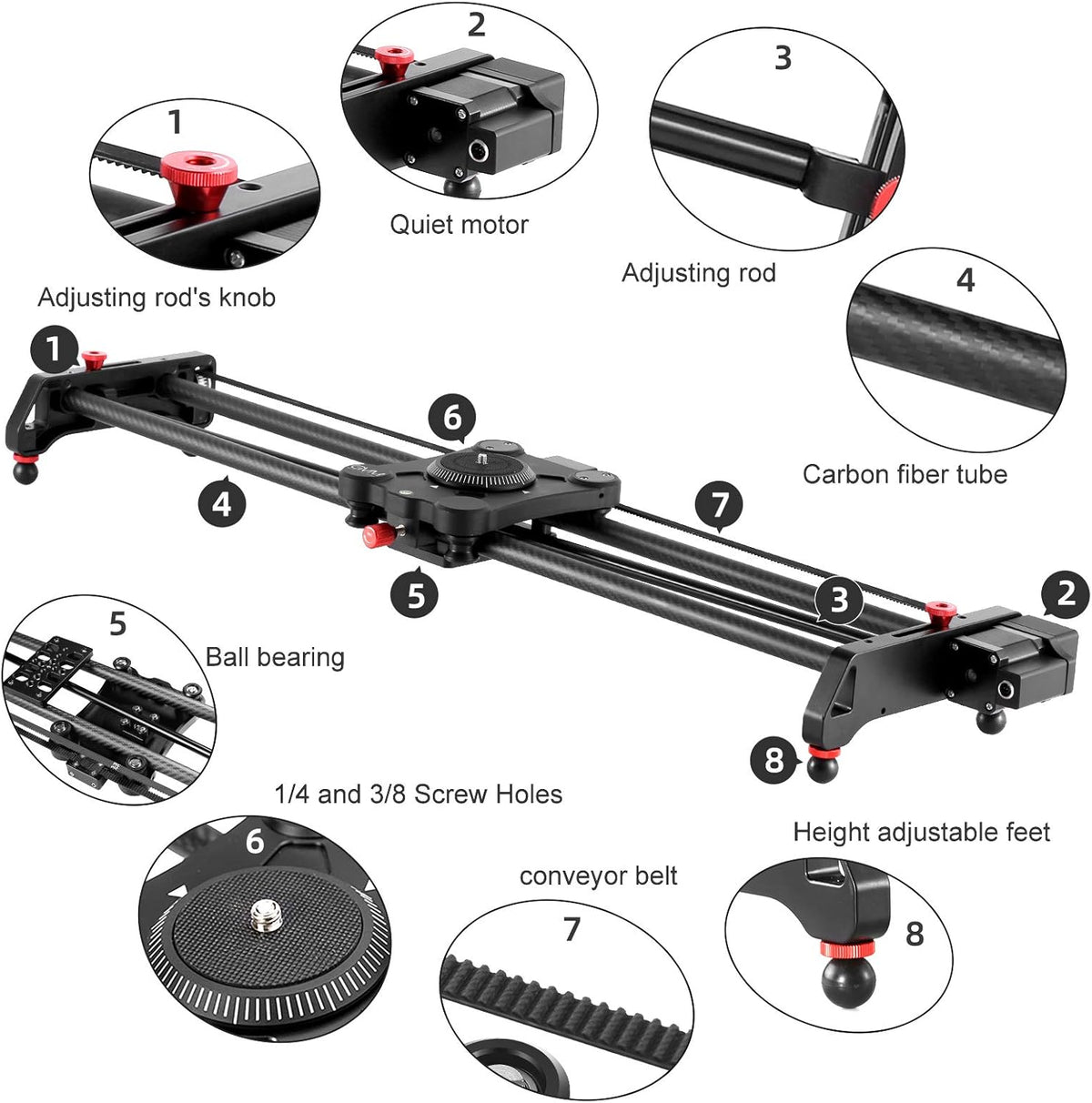 Motorized Camera Slider with Remote Controller M615