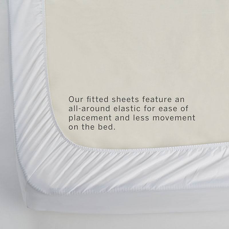 Ivory 600-Thread Count Egyptian Cotton Sateen Twin Fitted Sheet J107965