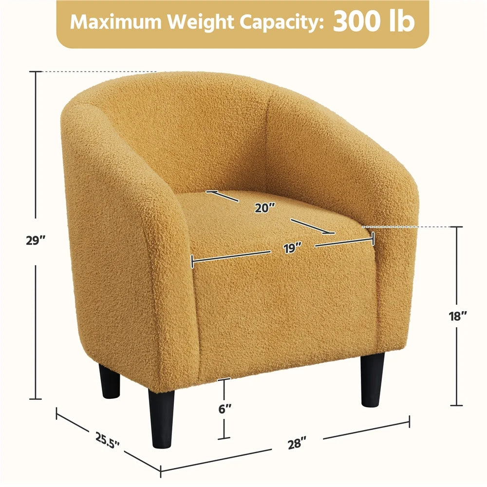 Mustard Yellow Upholstered Accent Chair W762688