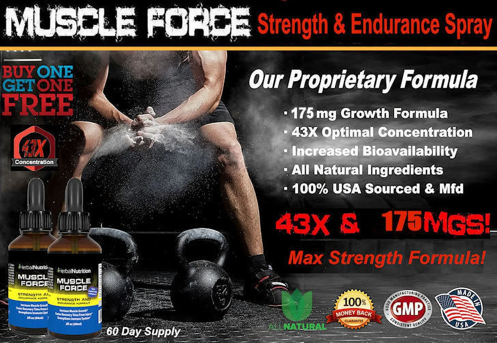 Muscle Force Max Strength & Endurance Drops 175mg Q581390