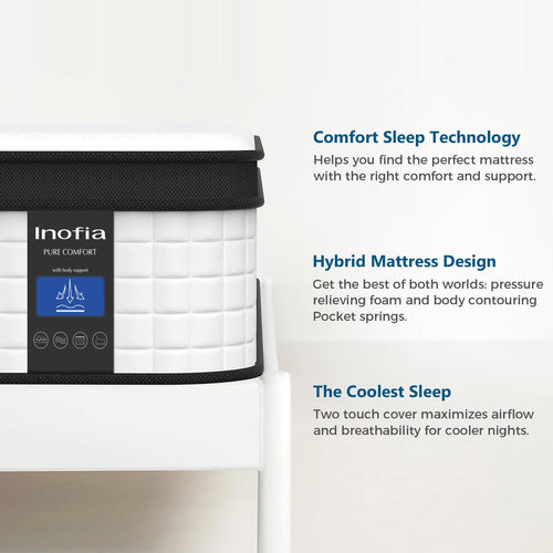 10 inch Hybrid Full Size Mattress with Memory Foam U871
