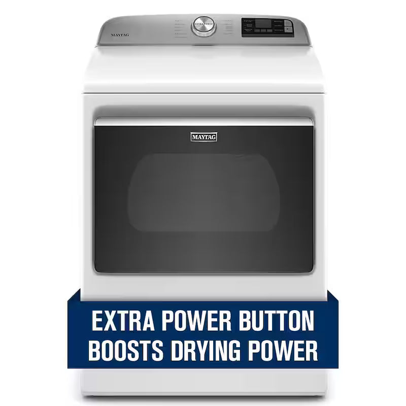 White Gas Dryer with Hamper Door T184789