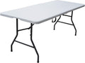 6 Foot White Plastic Resin Folding Table X82119