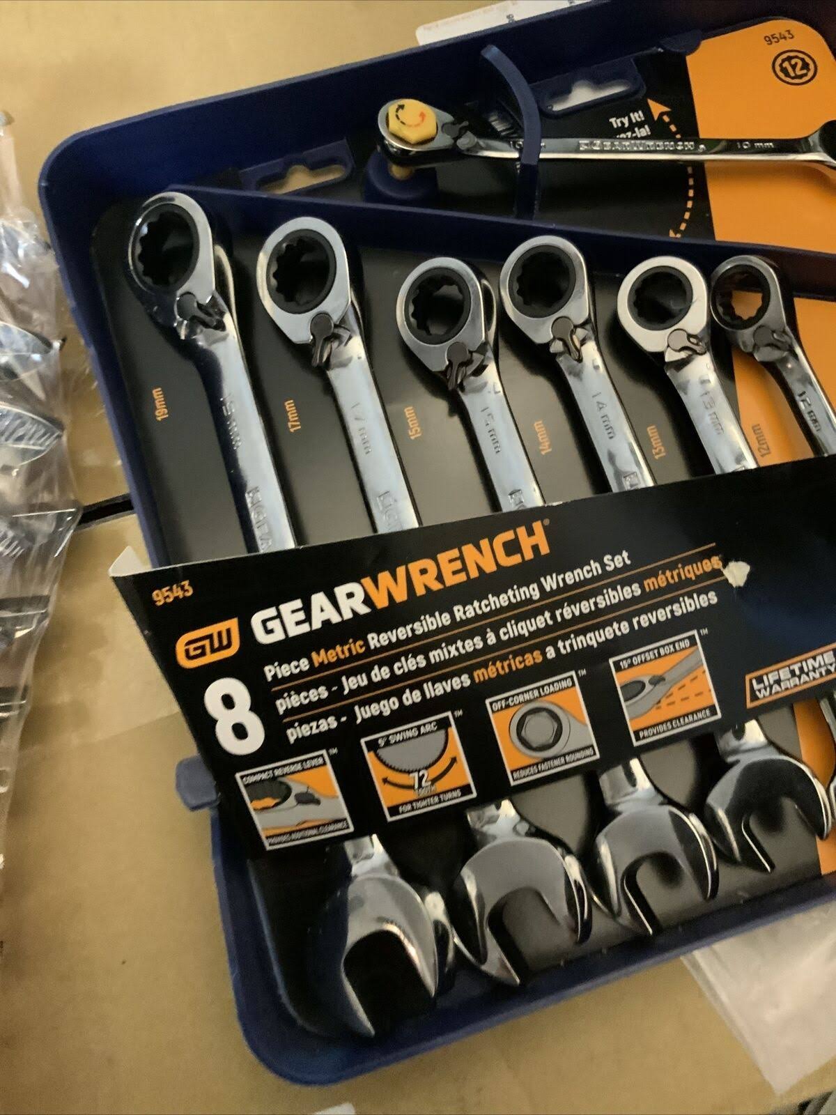 13 Piece Flex-Head Combination Ratcheting Wrench Set SAE P2749