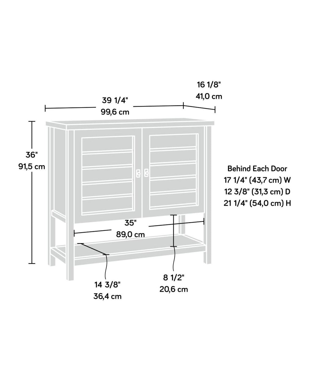 Soft White Storage Cabinet A327