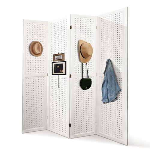 8 Panel Wood Peg Board Room Divider U6159