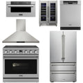 36 Electric Range, Range Hood, Refrigerator, Dishwasher, Microwave and Wine Cooler A29490