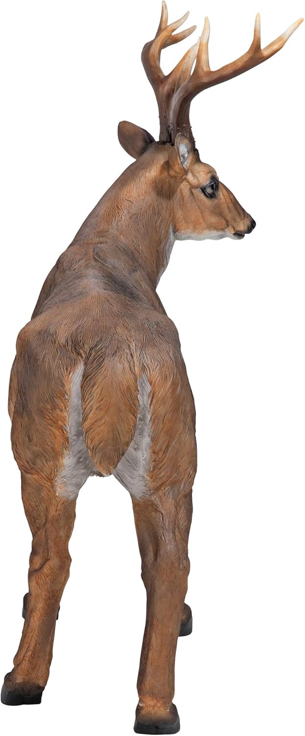 28 Inches Long Brown Handcast Polyresin Deer Statue K667