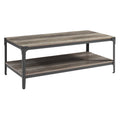 Rustic Metal and Wood Coffee Table K96000