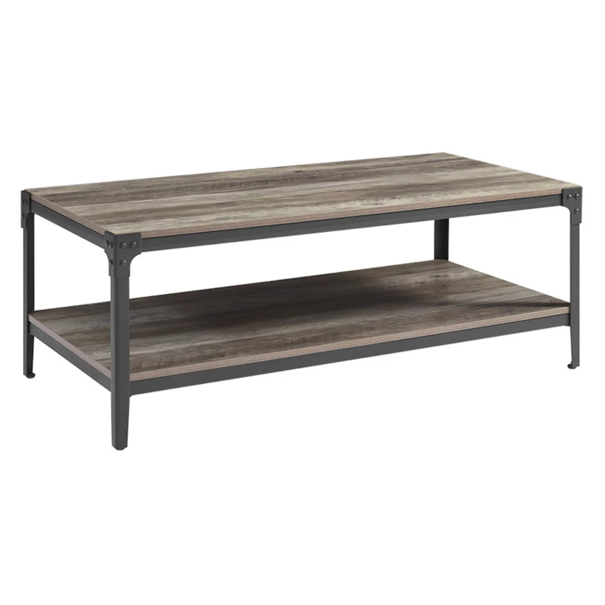 Rustic Metal and Wood Coffee Table K96000