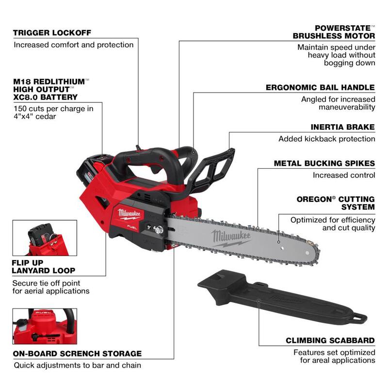 14 in. 18V Lithium-Ion Brushless Top Handle Chainsaw Kit U6798
