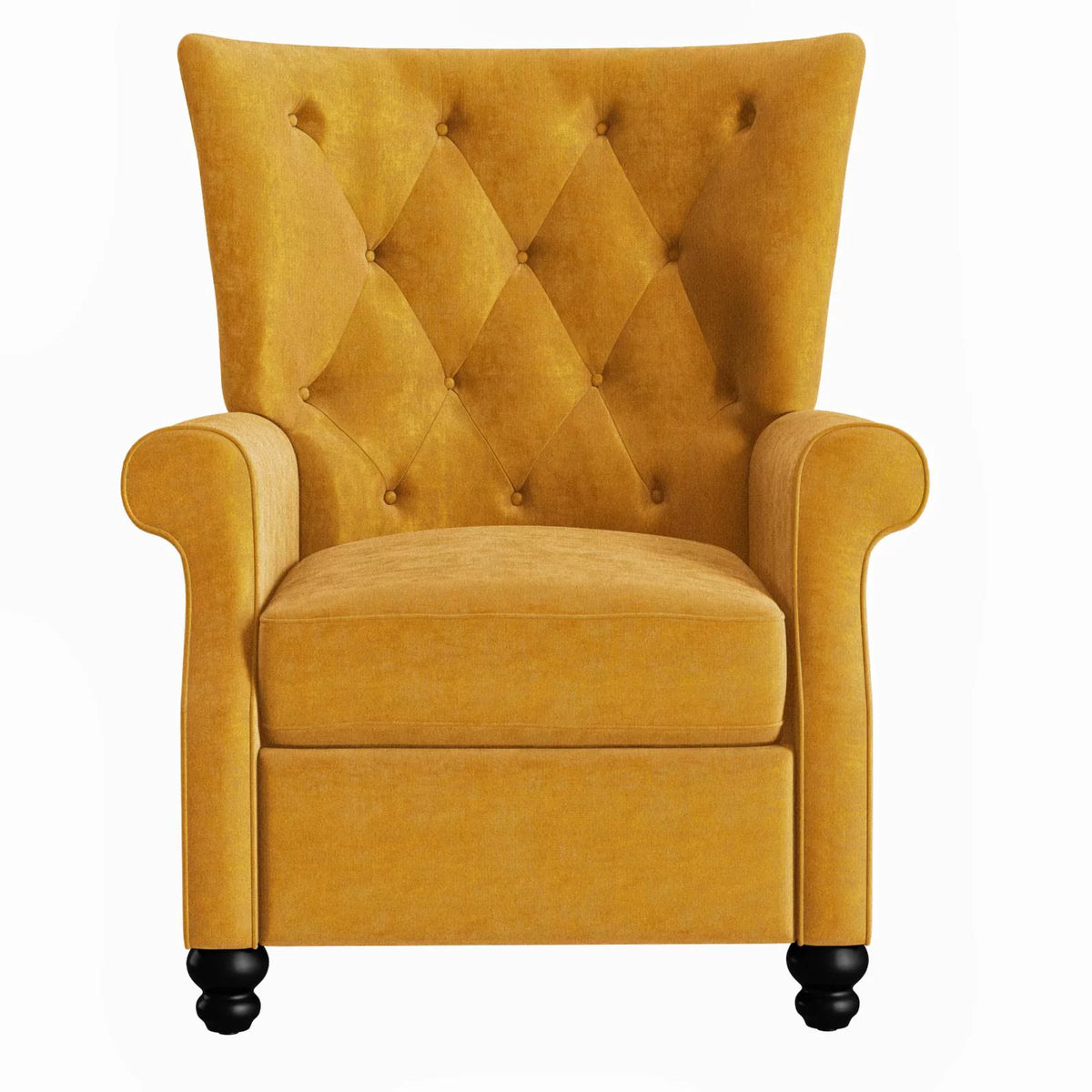 Navy Blue Velvet Push Back Recliner H3961