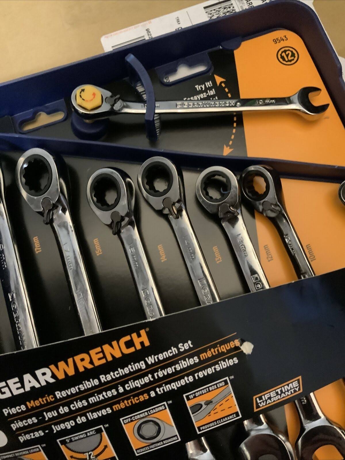 13 Piece Flex-Head Combination Ratcheting Wrench Set SAE P2749