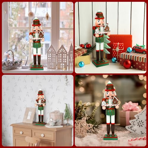 14 Inch Handmade Wooden Nutcracker Chef Gingerbread Figures M263