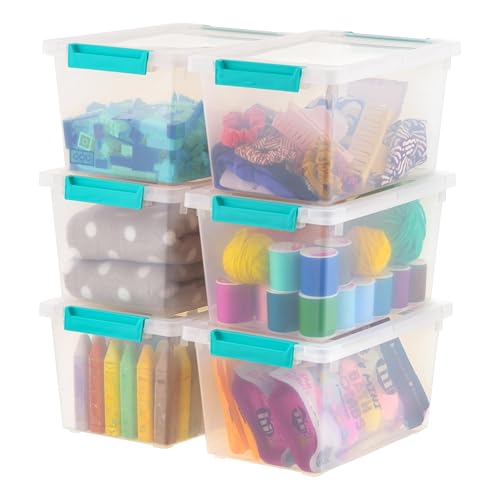 6 Qt. Clear Plastic Storage Bins with Lids, 4 Pack N4945