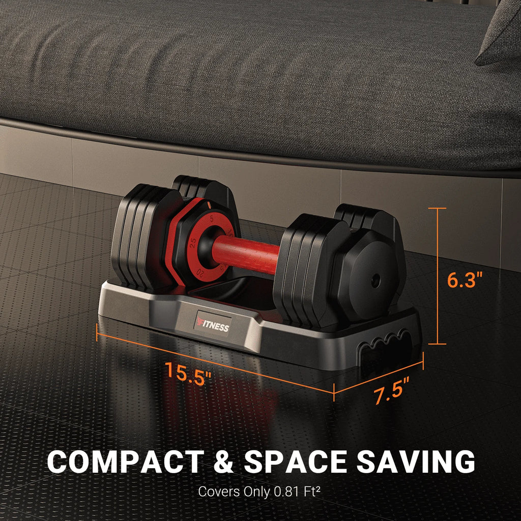 5 in 1 Adjustable Dumbbell Set with Rack B3093