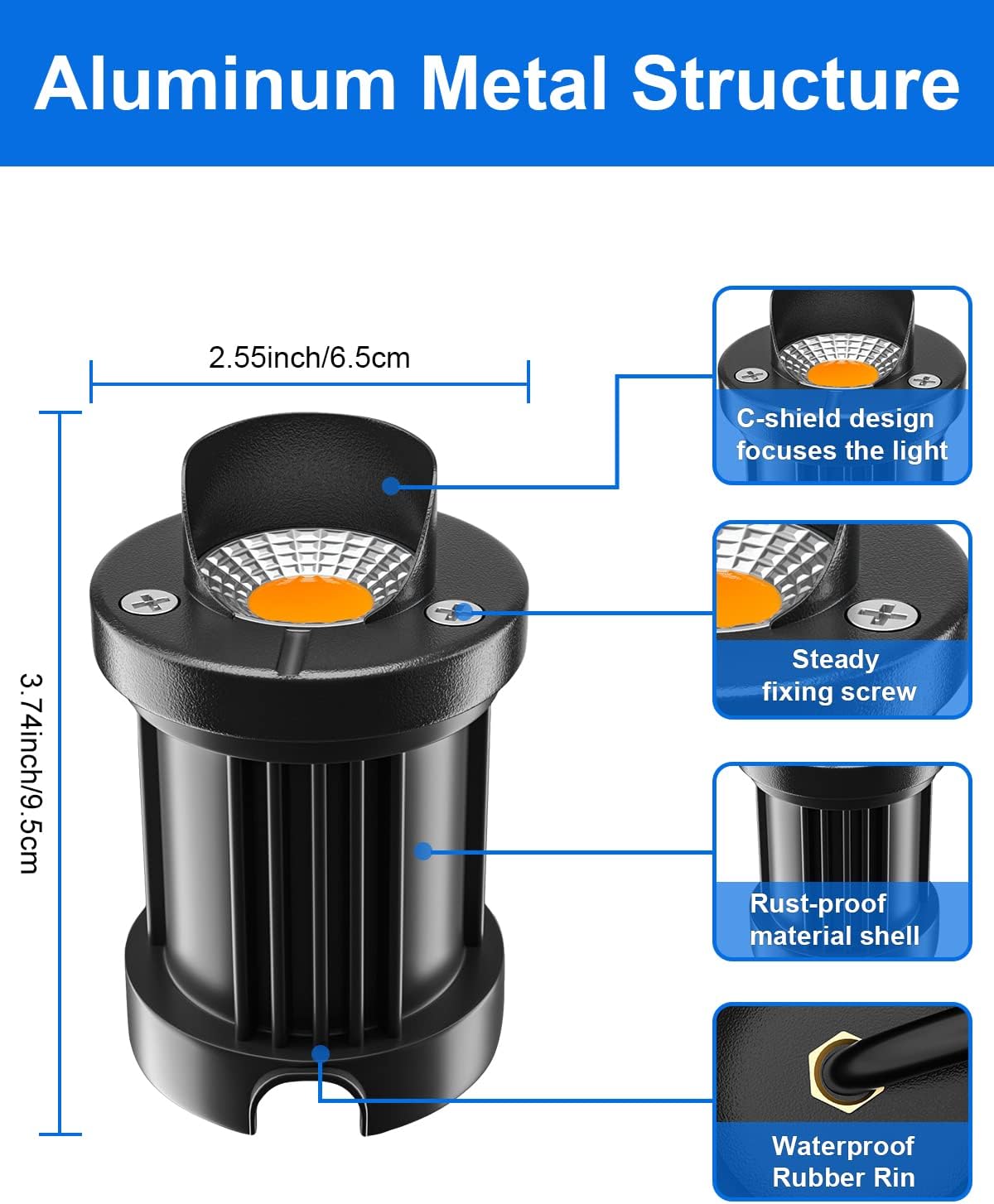 10W LED Low Voltage Landscape Lights 12 Pack U1414