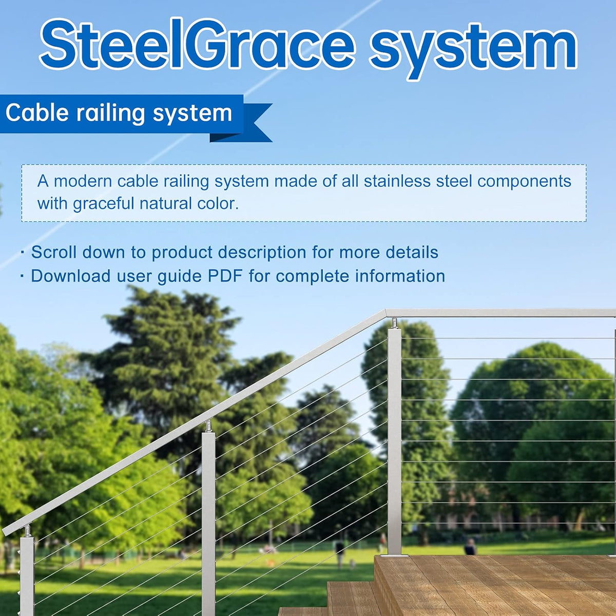 40Pack Cable Railing Protector Sleeve Grommet T316 Stainless Steel B8032
