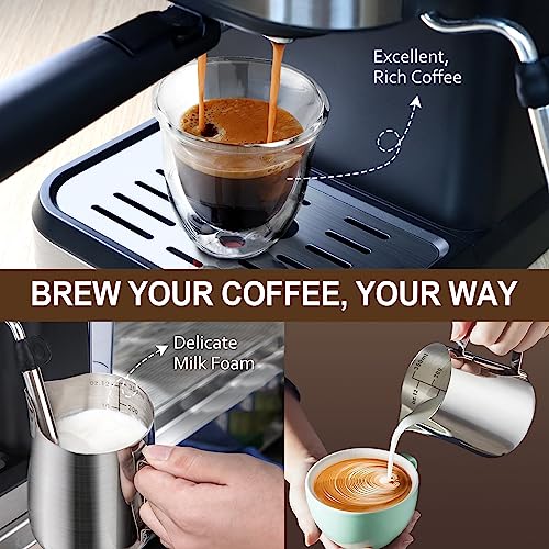 Espresso Machine with Milk Frother, Stainless H6161