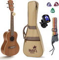 24 Inch Mahogany Concert Ukulele Bundle with Padded Gig Bag J42577
