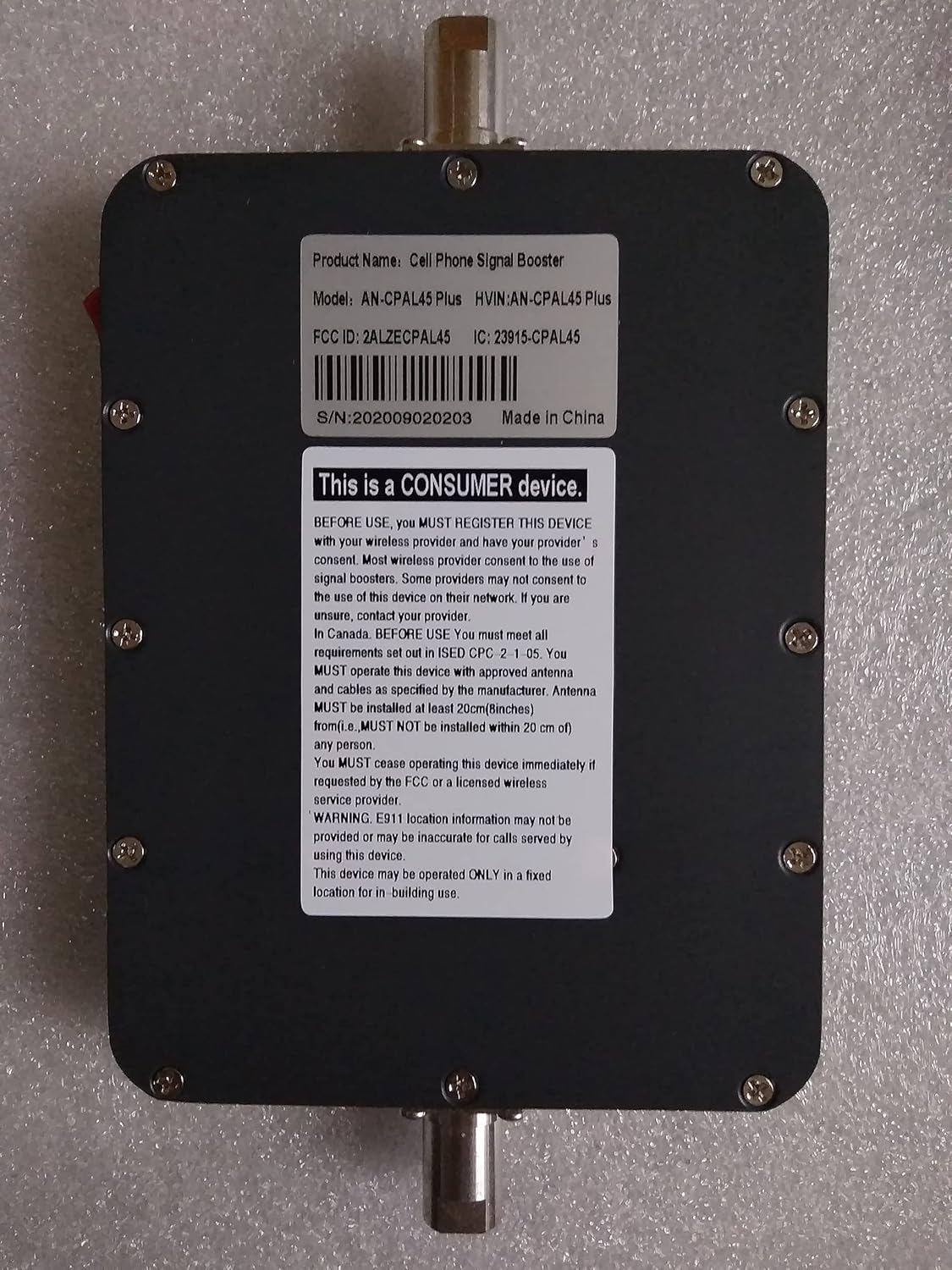 5 Bands Vehicle Cell Signal Booster for 3G 4G LTE Voice & Data L499