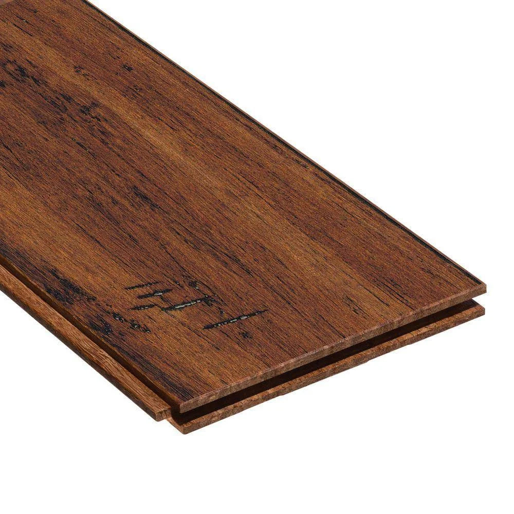Hand Scraped Strand Woven Solid Bamboo Flooring U78890