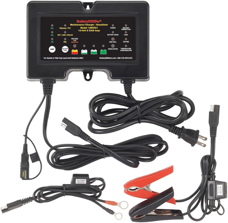 12 Volt 2/4/8 AMP Battery Charger, Maintainer, and Desulfator U560721
