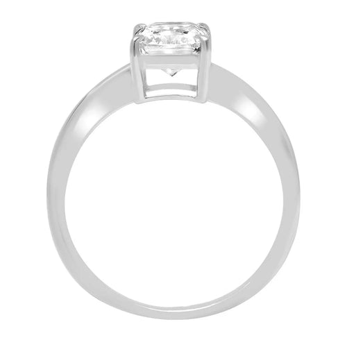 18k White Gold Solitaire Ring J58861