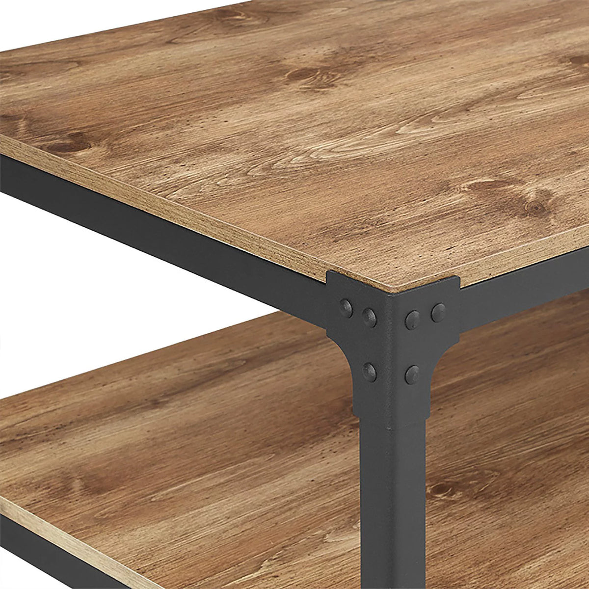 Rustic Metal and Wood Coffee Table K96000