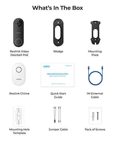 2K PoE Video Doorbell Camera with Chime L336137