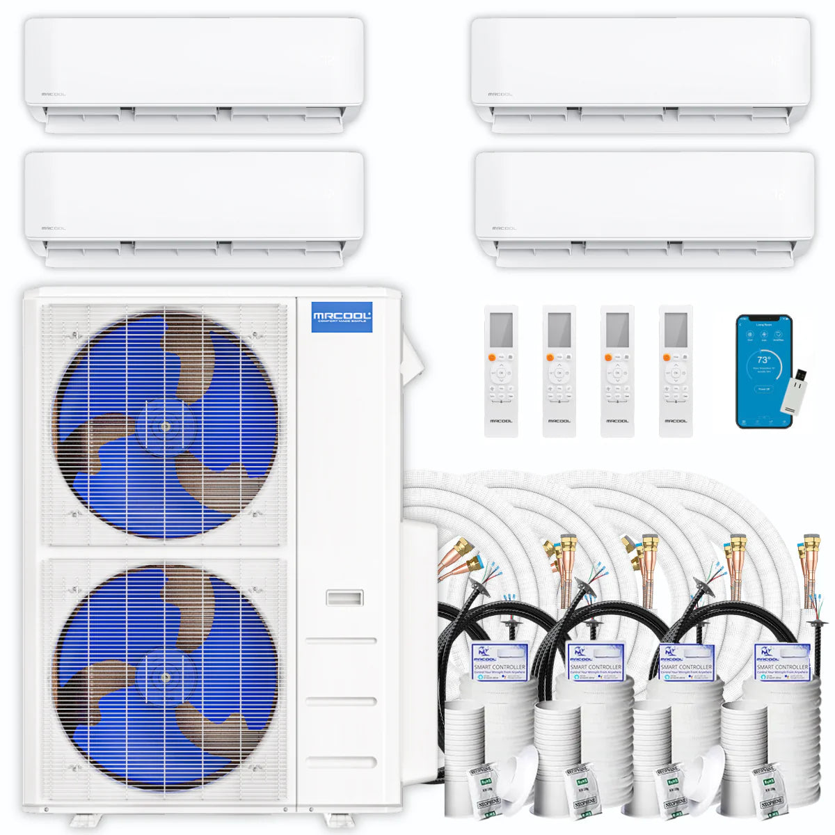 39,000 BTU 4 Zone Ductless Air Conditioner and Heat Pump S426915