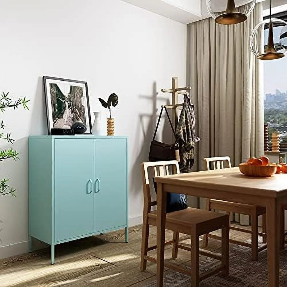Metal Cabinet Locker with Hanging Rod and Adjustable Shelves I13436
