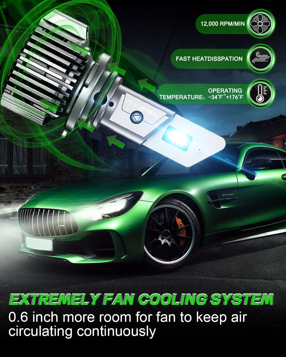 9005 9006 LED Headlight Bulbs Combo, 40000LM 200W, 6500K Cool White, Pack of 4 Z49538