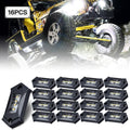 White 16Pods LED Rock Lights IP68 Waterproof D4223