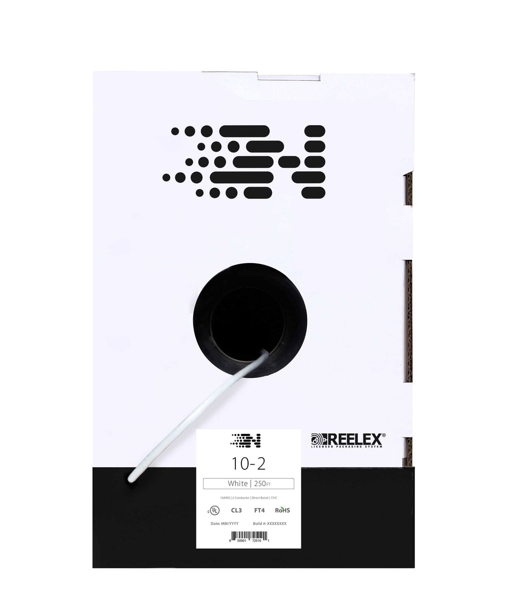 10/2 Speaker Wire CL3 OFC 250ft White N6187