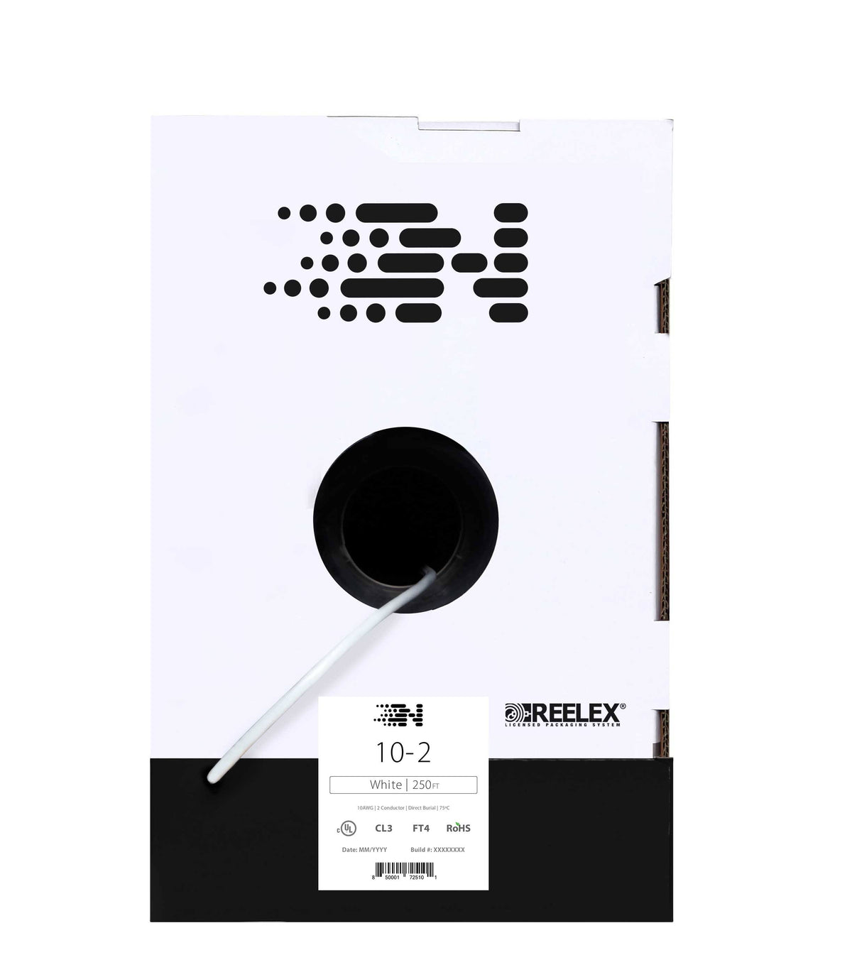 10/2 Speaker Wire CL3 OFC 250ft White N6187