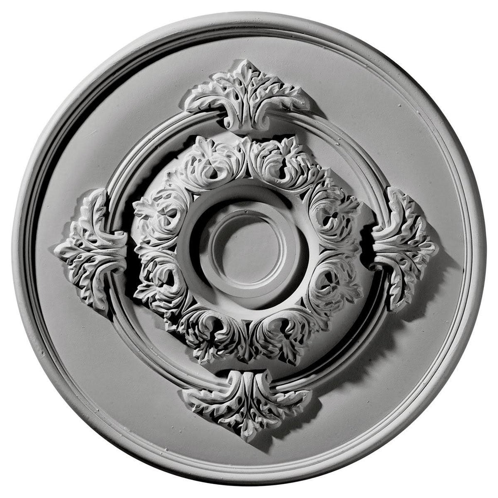 13 3/4x22OD x 1x22P Ceiling Medallion, Hand-Painted Iridescent Gold D313