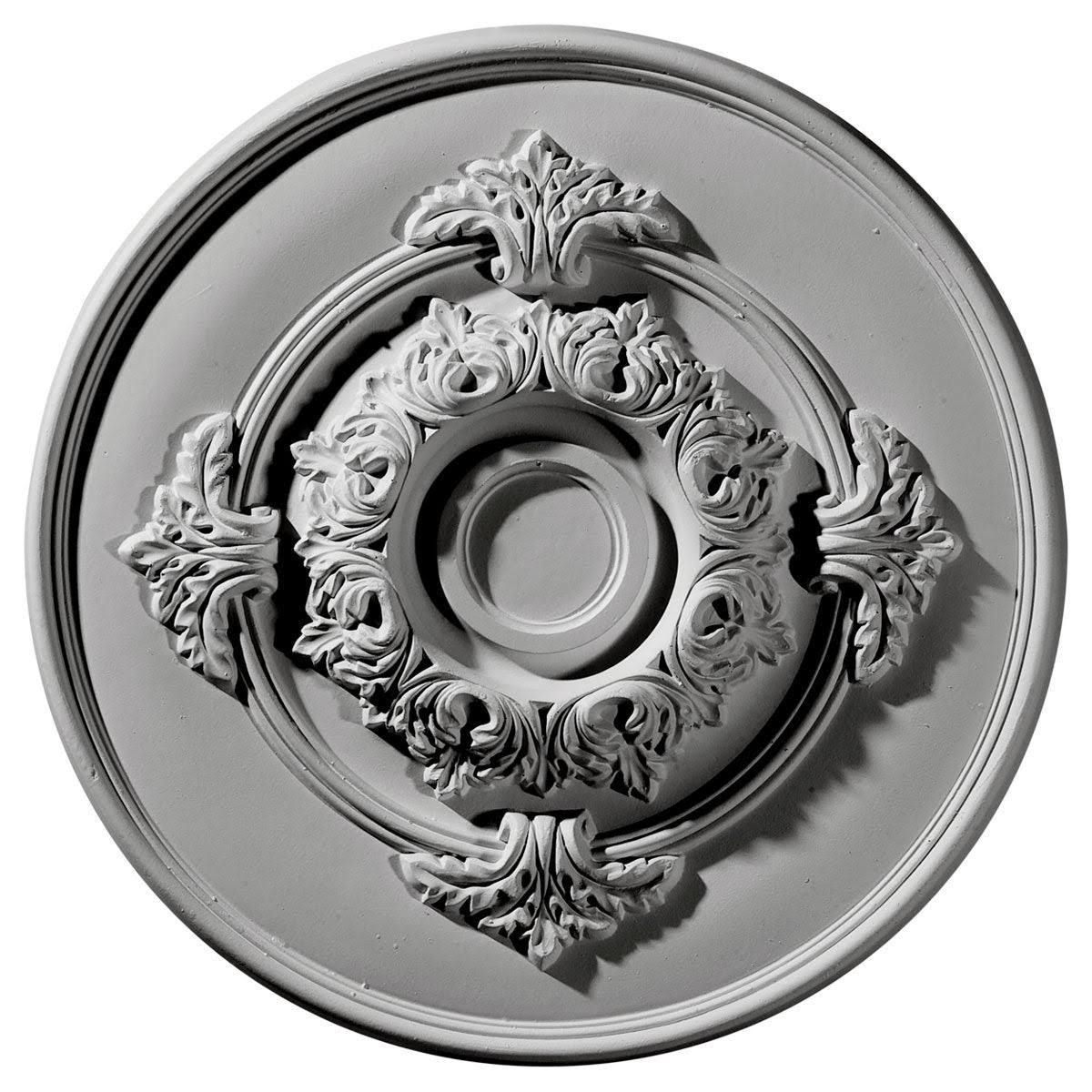 13 3/4x22OD x 1x22P Ceiling Medallion, Hand-Painted Iridescent Gold D313