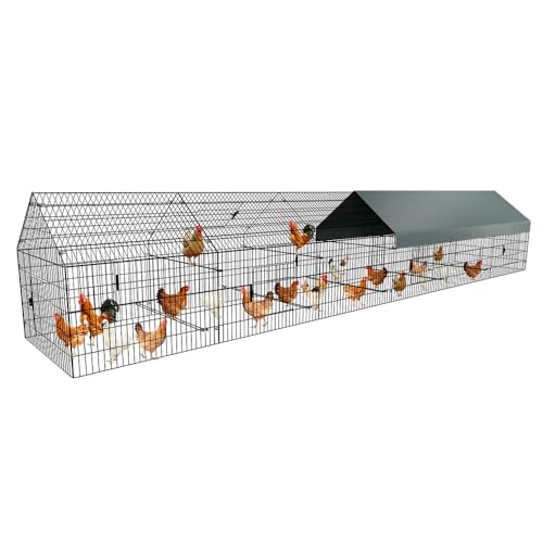 130"×40"×40" Outdoor Metal Chicken Coop L18410
