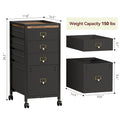Black 4 Drawer Mobile File Cabinet A26400