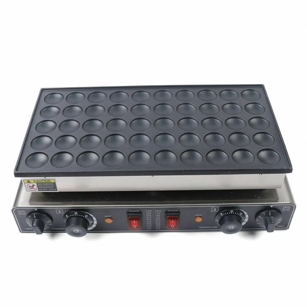 50* Electric Mini Dutch Pancake Baker Maker Nonstick Waffle Maker Iron Machine G376751