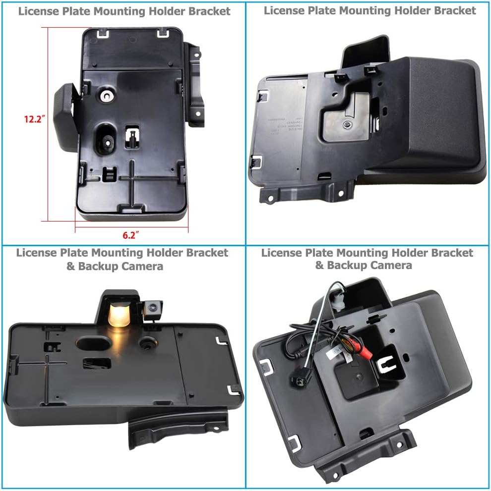 Rear View Reverse Camera License Plate Holder Frame Bracket for Jeep Wrangler JK Unlimited G6937