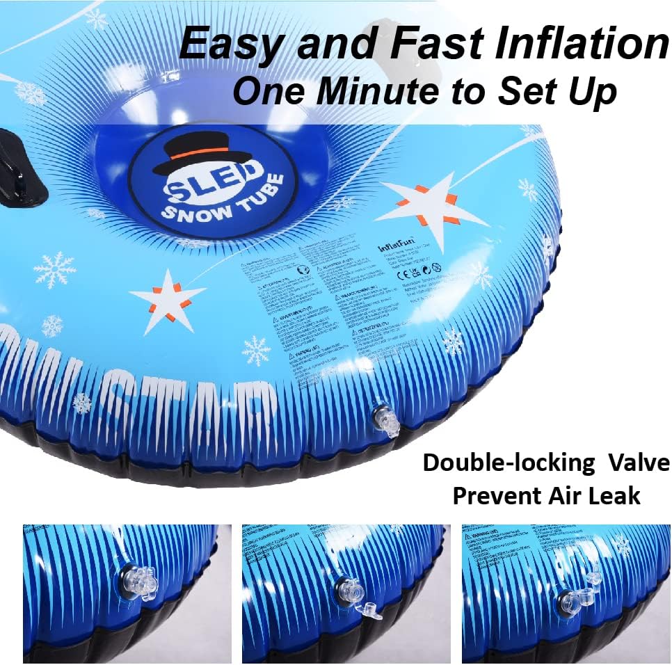 48-inch Inflatable Snow Tube with Handles V333113