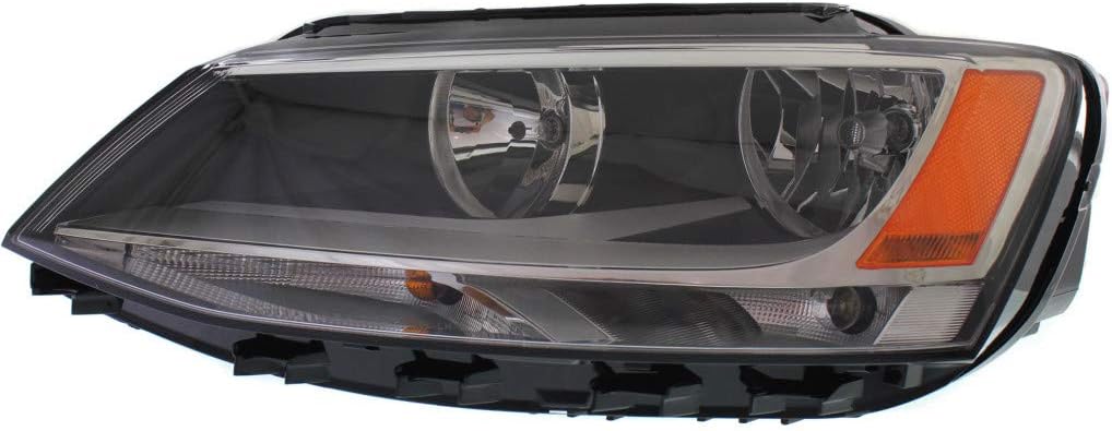 Halogen Headlight Assembly for Volkswagen Jetta Sedan 2011-2014 Driver and Passenger Side Pair F630021