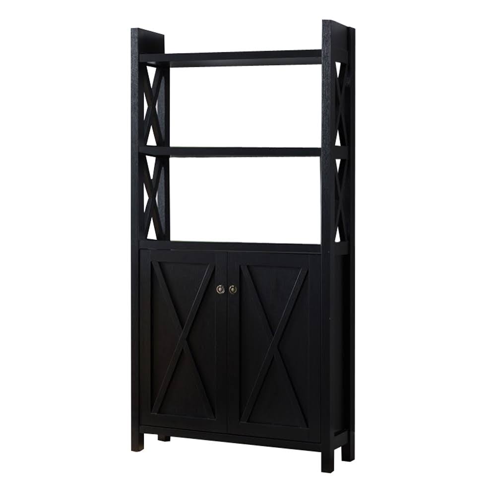 Black Wooden File Cabinet E67089