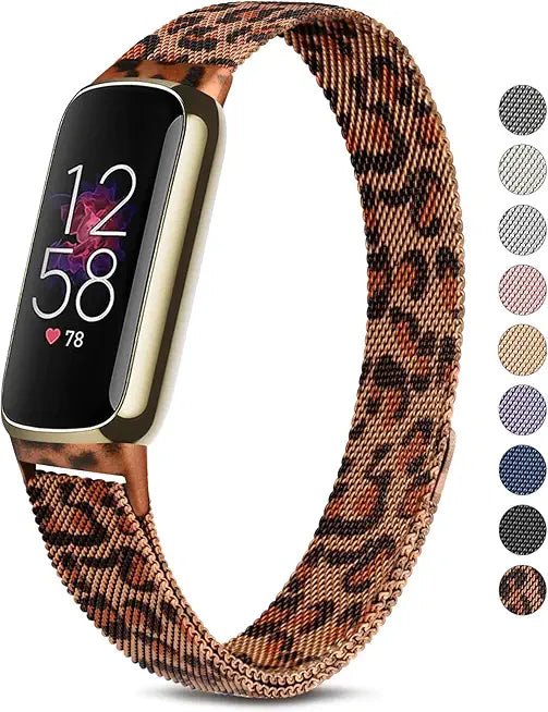 Metal Band for Fitbit Luxe, Stainless Steel Adjustable Straps Q163