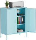 Metal Cabinet Locker with Hanging Rod and Adjustable Shelves I13436